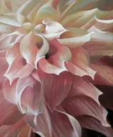 Dahlia 1 — original dahlia painting in acrylic on canvas by Canadian artist Laurie Koss (Painting)